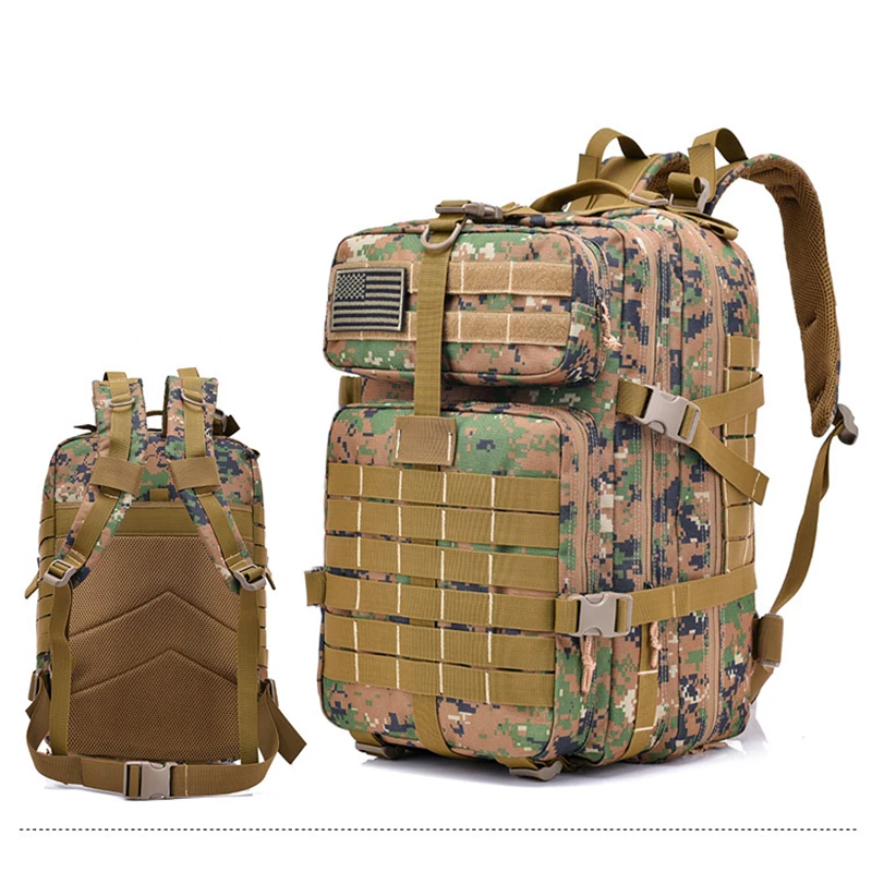 

Рюкзак тактический Мужской, вместительный Камуфляжный ранец 50 л, прочный спортивный уличный мешок для дома