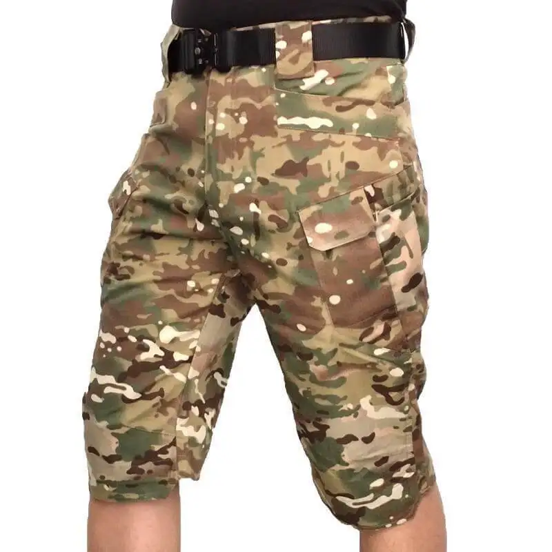 

Men Camo Military Shorts Urban Waterproof Quick Dry Tactical Shorts Male Summer Casual Outdoor Pants Multi-pocket Cargo Shorts
