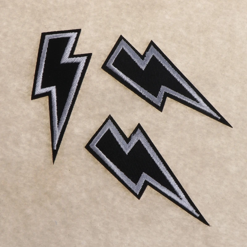 

53CA Embroidered Iron on Patches Clothing Retro Stripes Motif Appliques