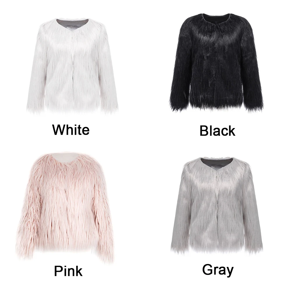

Fashion Ladies Winter Women Faux Fur Overcoat Outwear Jacket Coat