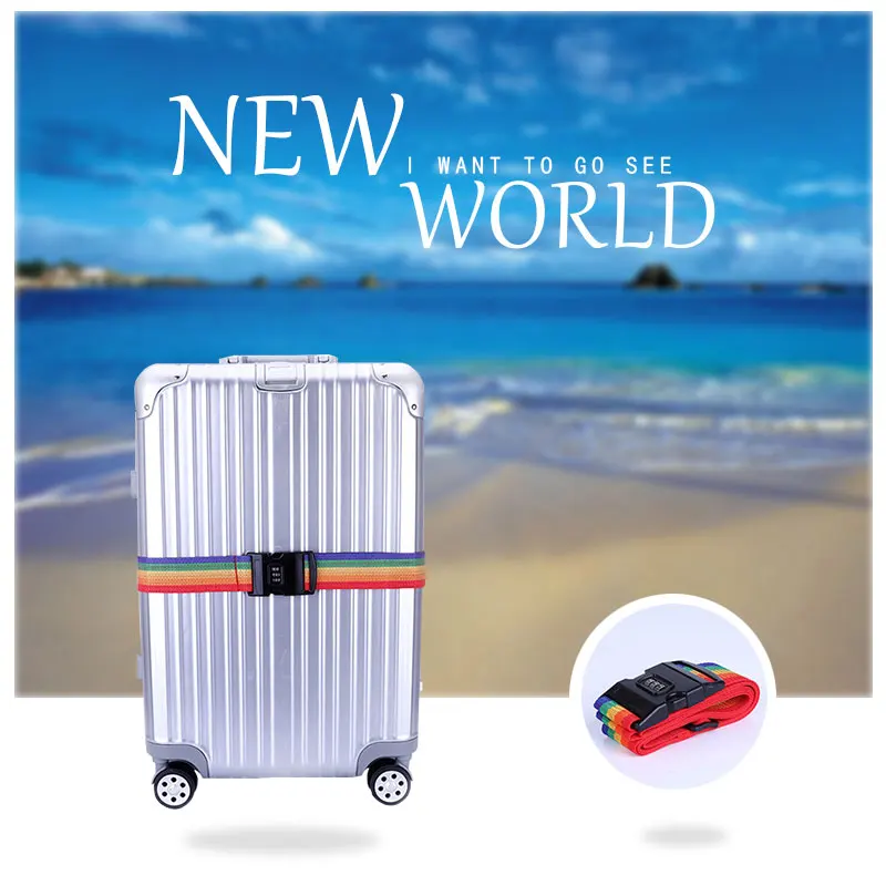 Багаж с поперечным Ремешком упаковка Регулируемый Дорожный чемодан PP багажем