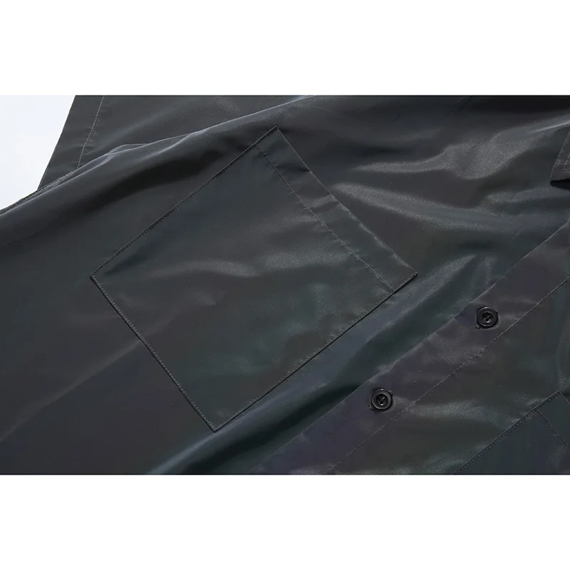 Мужская Светоотражающая рубашка с карманом лазерная Радужная пляжная в стиле