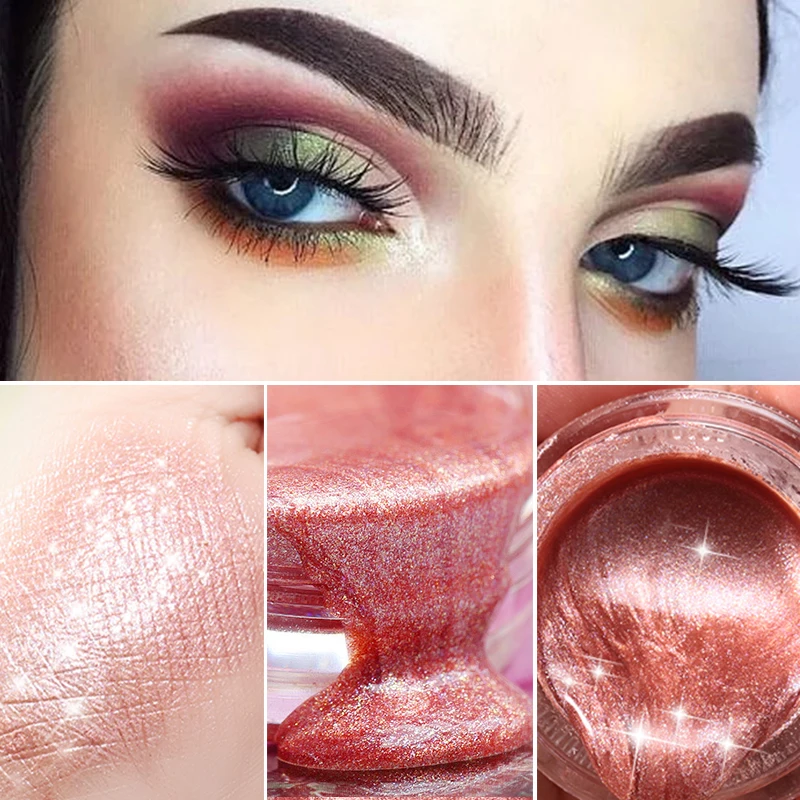 7 цветов гелевые тени для век лица тела хайлайтер блестящая жидкая палитра теней