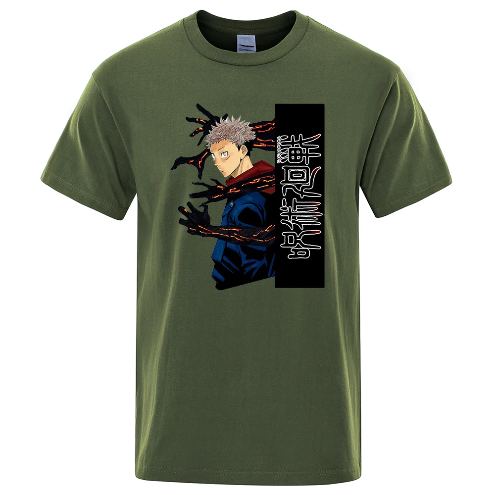 Футболка мужская с принтом аниме ююютсу кайсен Повседневная рубашка в стиле