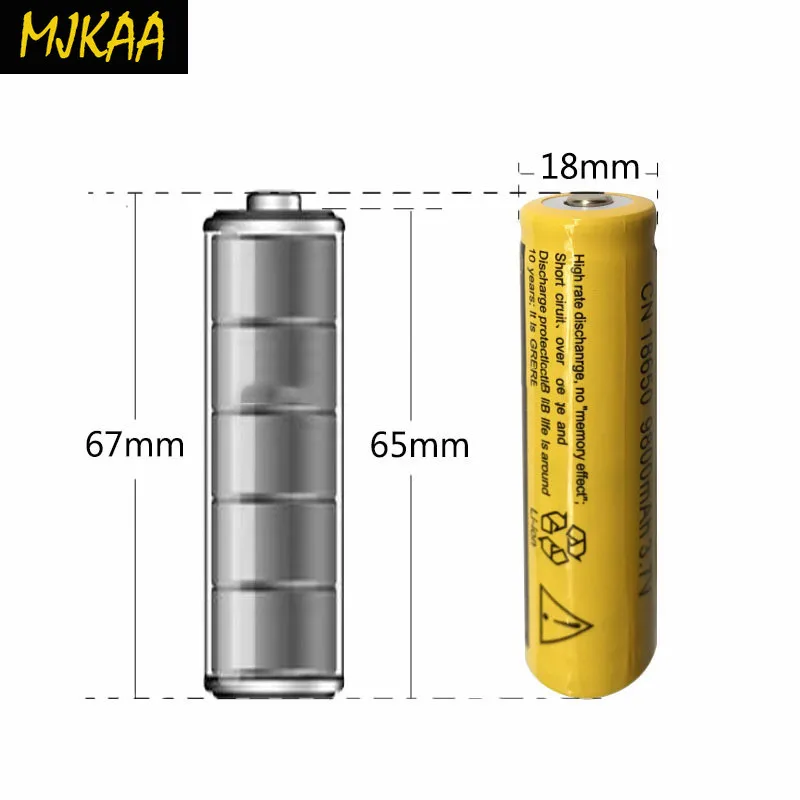 MJKAA 18650 аккумулятор 3,7 V 9800mAh литий-ионная аккумуляторная батарея для светодиодного фонарика