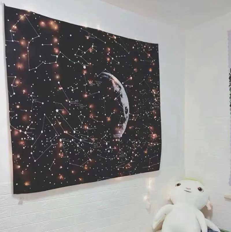 

Wall Wall Psychedelic Tapestries Constellation Tapestry Galaxy Hanging Space Pattern Star Tapestry For Wall