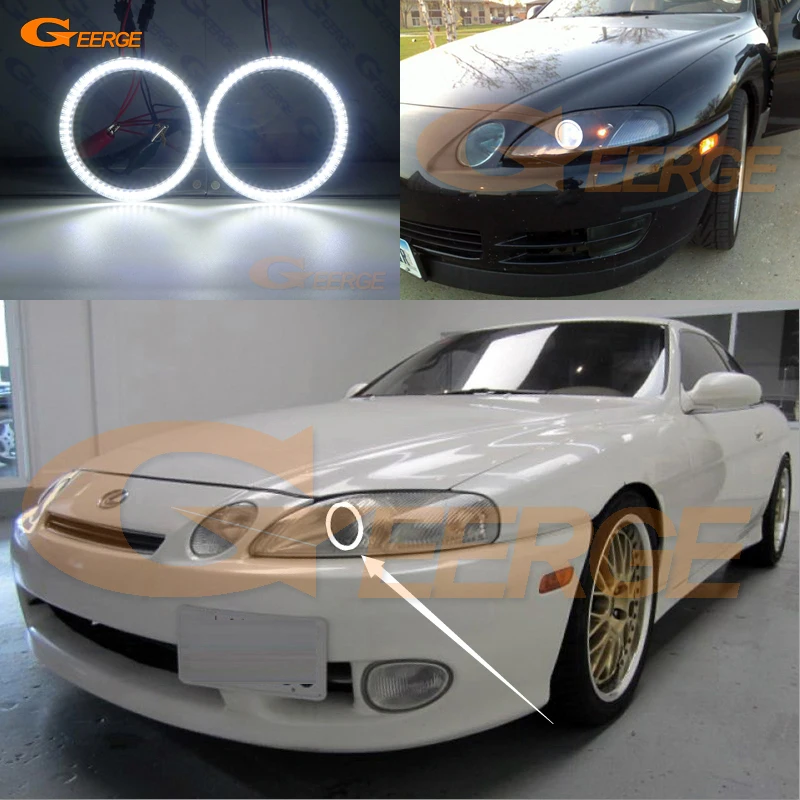 Для Lexus SC300 SC400 1991 2000 ультра яркий SMD СВЕТОДИОДНЫЙ ангельские глазки набор колец