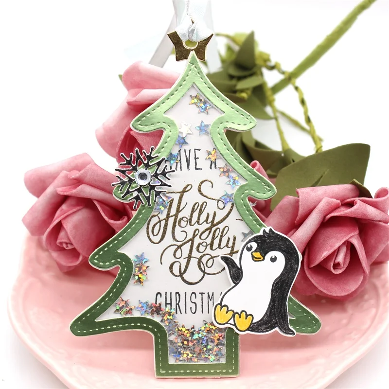 Шейкер для рождественской елки металлические режущие штампы трафареты штамп