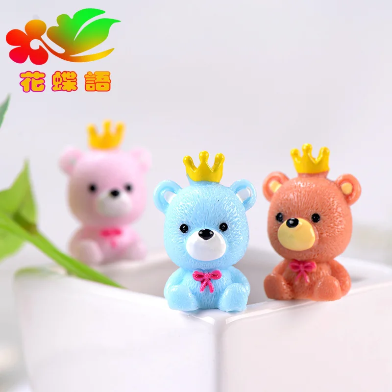 Корона Медведь Король Россия бруин панда маленькая статуя пастбища фигурка