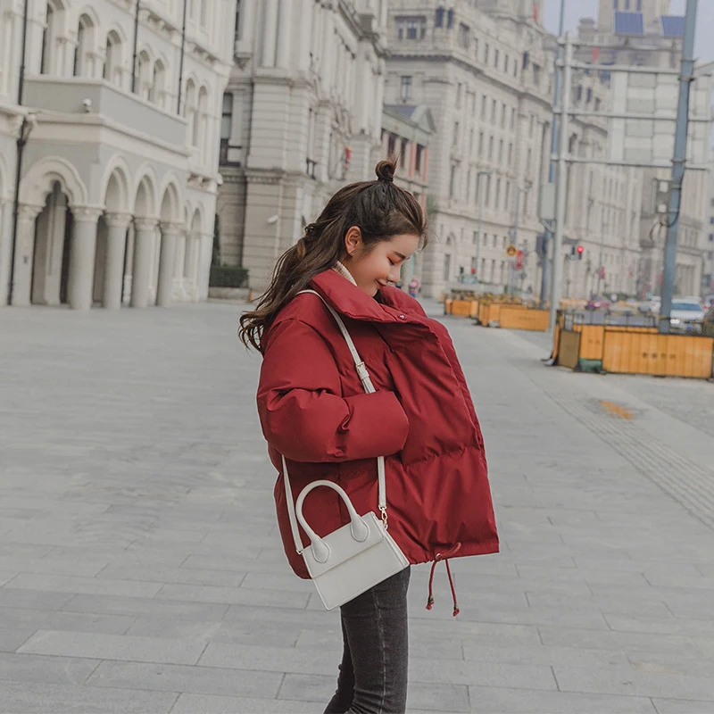 Зимние Модные женские куртки короткие дизайнерские милые хлопковые осенние