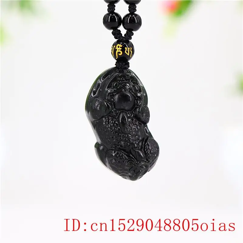 Нефритовый Кулон Pixiu очаровательные ювелирные изделия китайский черный зеленый