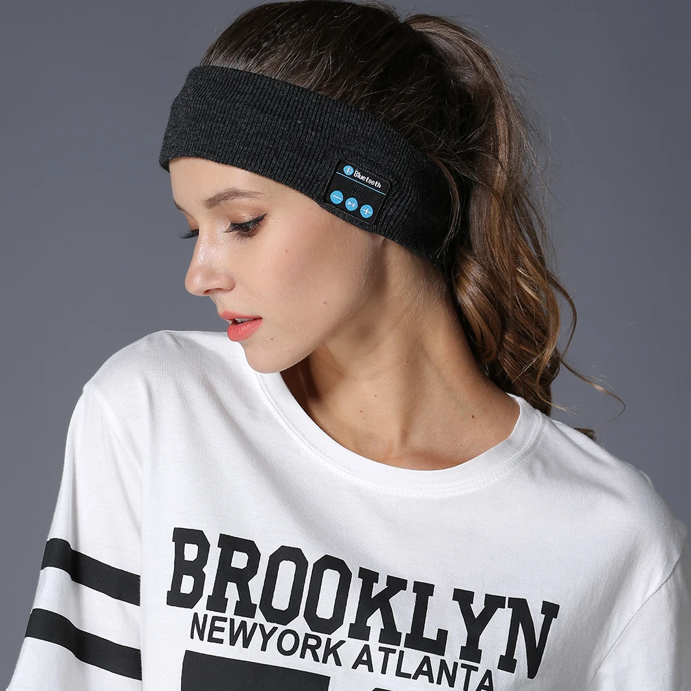 

Wireless Bluetooth Music Headphones Headband Knits Sleeping Headwear Unisex Sports Speaker Headset For Workout Jogging Yoga