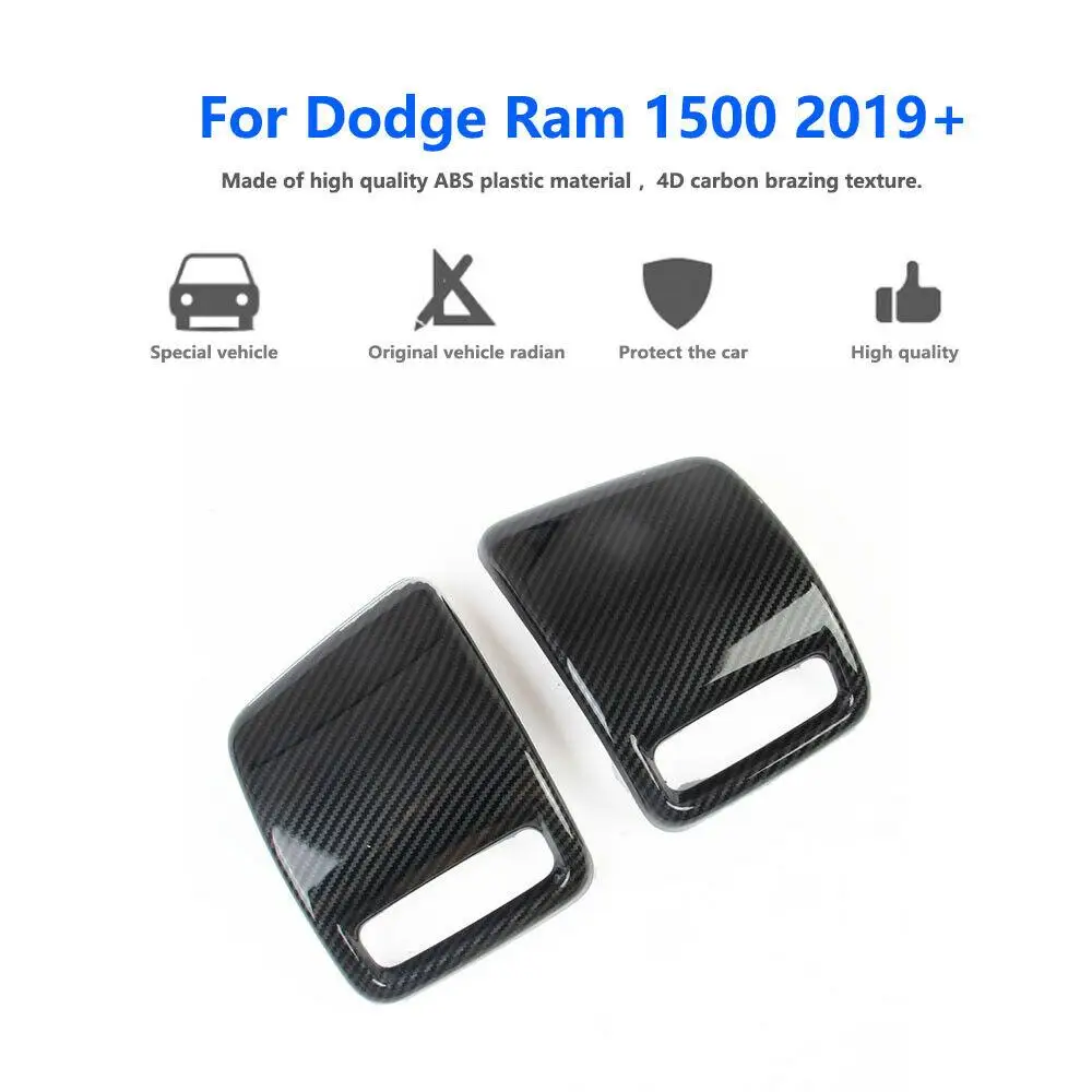 

Carbon Fiber Rear Taillight Tail Light Lamp Cover Trim For Dodge Ram1500 2018-2020