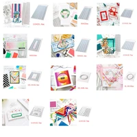scallop rectangles frames backgrounds metal cutting dies for scrapbooking craft die cut card making embossing stencil