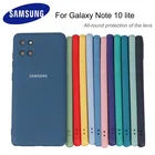 Оригинальный чехол для Samsung Galaxy Note 10 Lite из жидкого силикона, защитный шелковистый мягкий на ощупь чехол для samsung Note10 lite