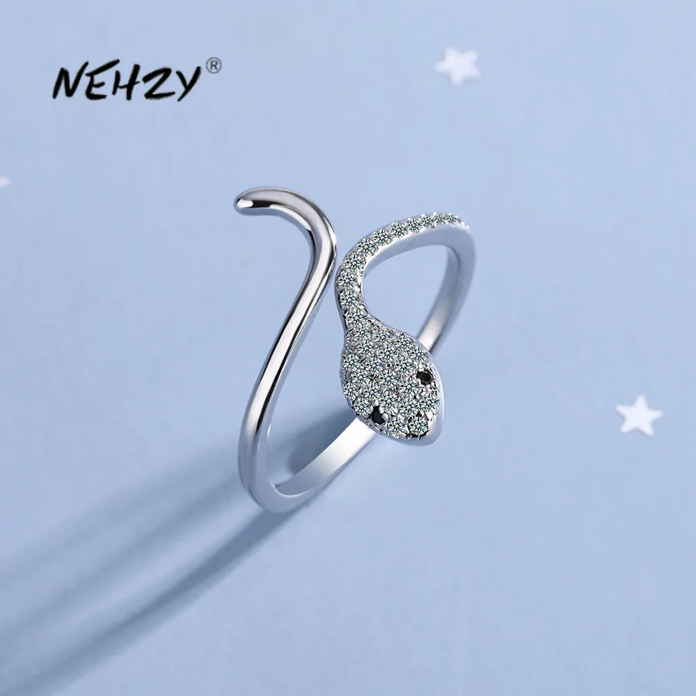 

NEHZY S925 штамп новые женские модные ювелирные изделия Высокое качество кубический цирконий Змеиный регулируемый размер кольца