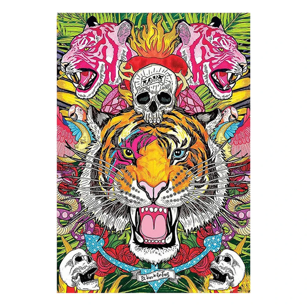 

LZAIQIZG Full Square/Round Diamond Painting Abstract Tiger Diamond Embroidery Cross Stitch Animal Mosaic Rhinestone Home Decor