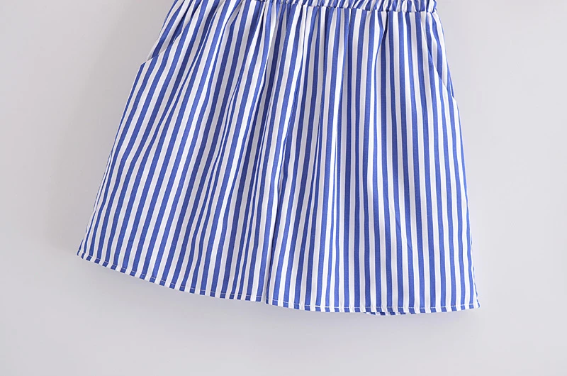 

Splend Moda 2021 Summer New Home Striped Loose Boyfriend Style Shirt + Elastic Waist Shorts Suit For Women Casual Fashion