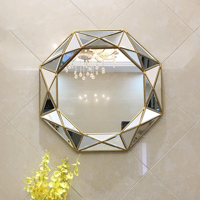 

Современное классическое зеркало в европейском стиле для ванной комнаты, зеркало для макияжа, Настенный декор, украшения для гостиной