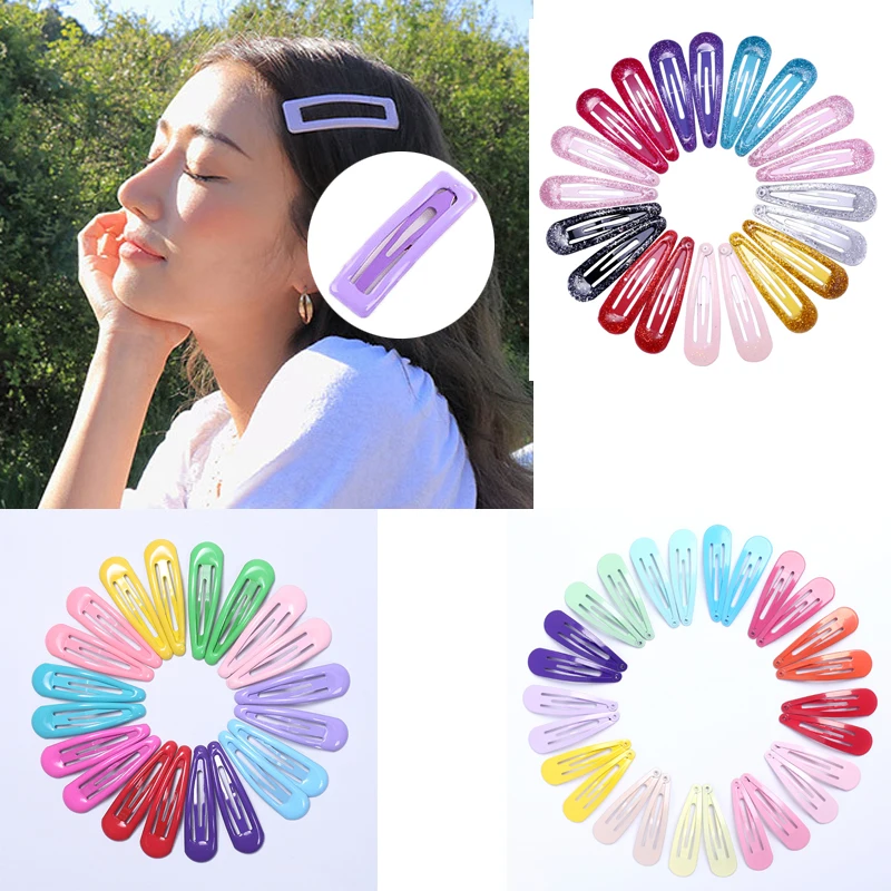 

20pcs/set Electroplated Hair clips for Children girls Multi-colored Headwear Hairpins barrette headdress girls hair accessories