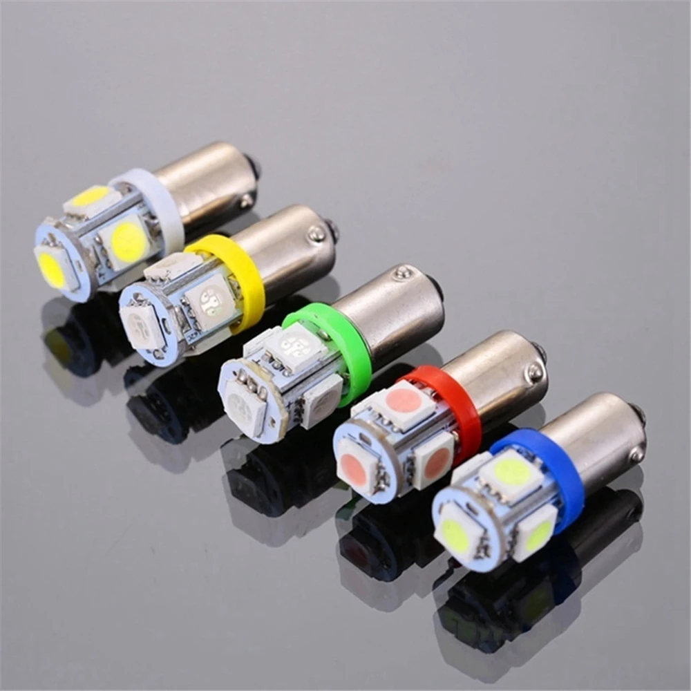 5 шт./компл. автомобиля Габаритные фары Ba9S T4W Smd 5050 5 СВЕТОДИОДНАЯ башня 96 люмен Клин лампочки Led Dc12V