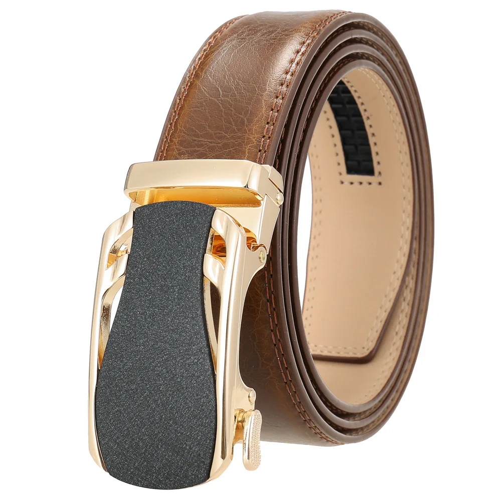 

New Men's Fashion Belt Alloy Automatic Buckle Belt LY136-21948-1 Designer Belts Men High Quality