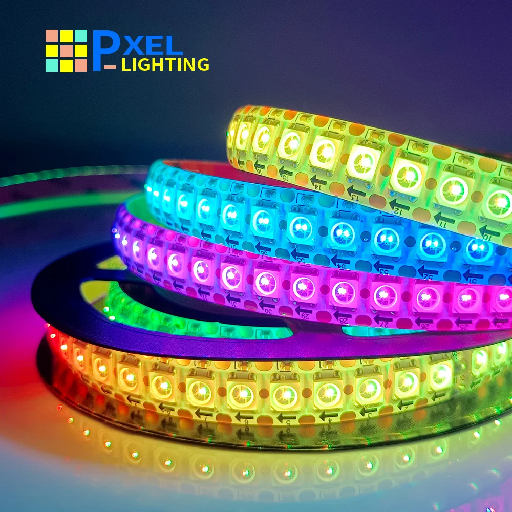 Светодиодные ленты WS2812B 1 м 2 3 5 индивидуально адресуемые умные RGB лампы