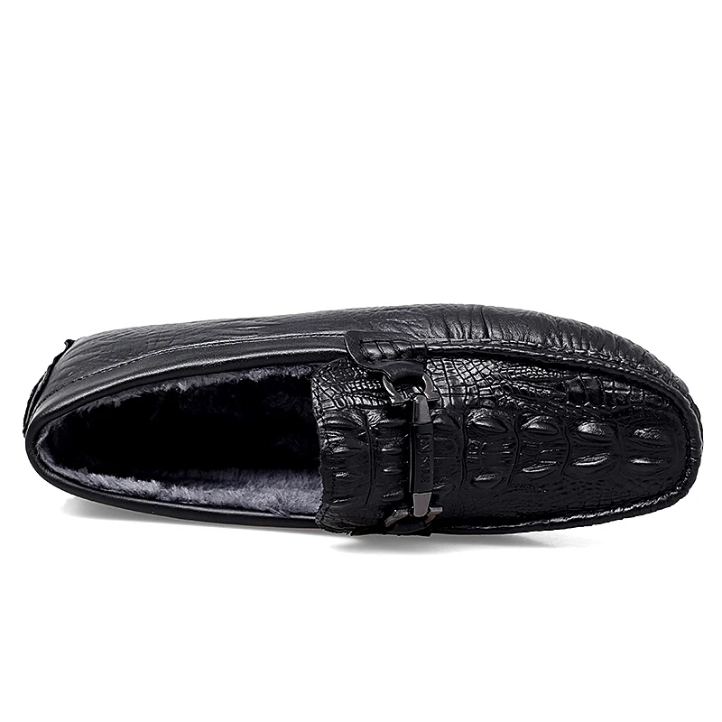 

Autumn Winter Men Loafer Shoes Genuine Leather Men Young Casual Shoes Slip On Handmade Casual Shoes Man Fashion Flats Men Shoe