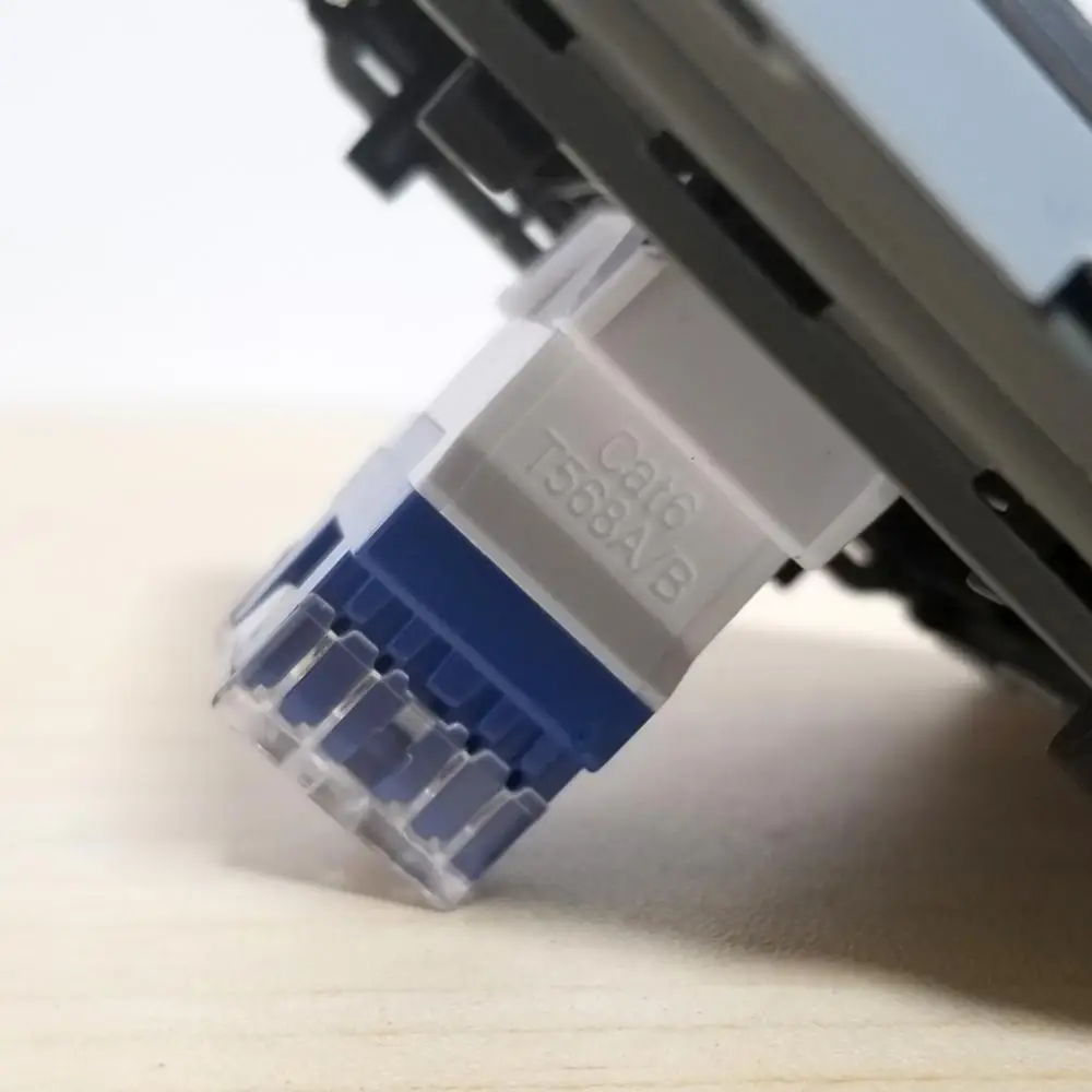 Позолоченная настенная розетка RJ45 CAT6 10 ГБ/сек. немецкая Bayer огнестойкая PC белая