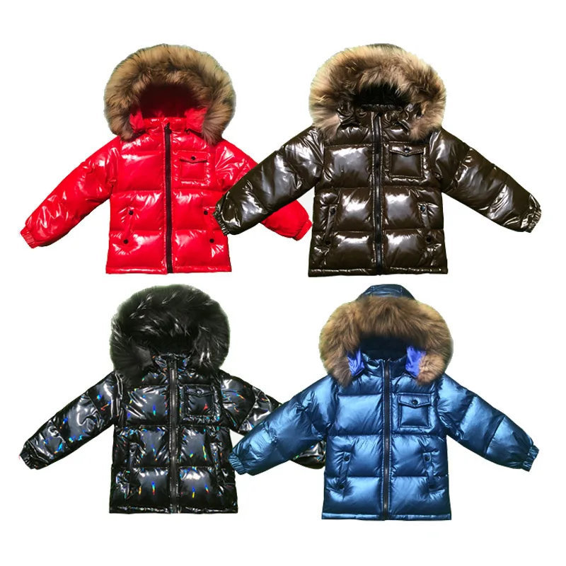 Girls Boys Down Coats Children's Clothing Snow Wear Kids Outerwear Toddler Boy Clothes -30 Degrees