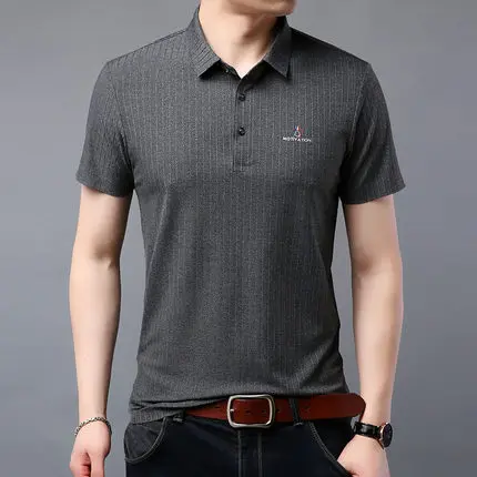 

Summer men's business casual short sleeve t-shirt 2358