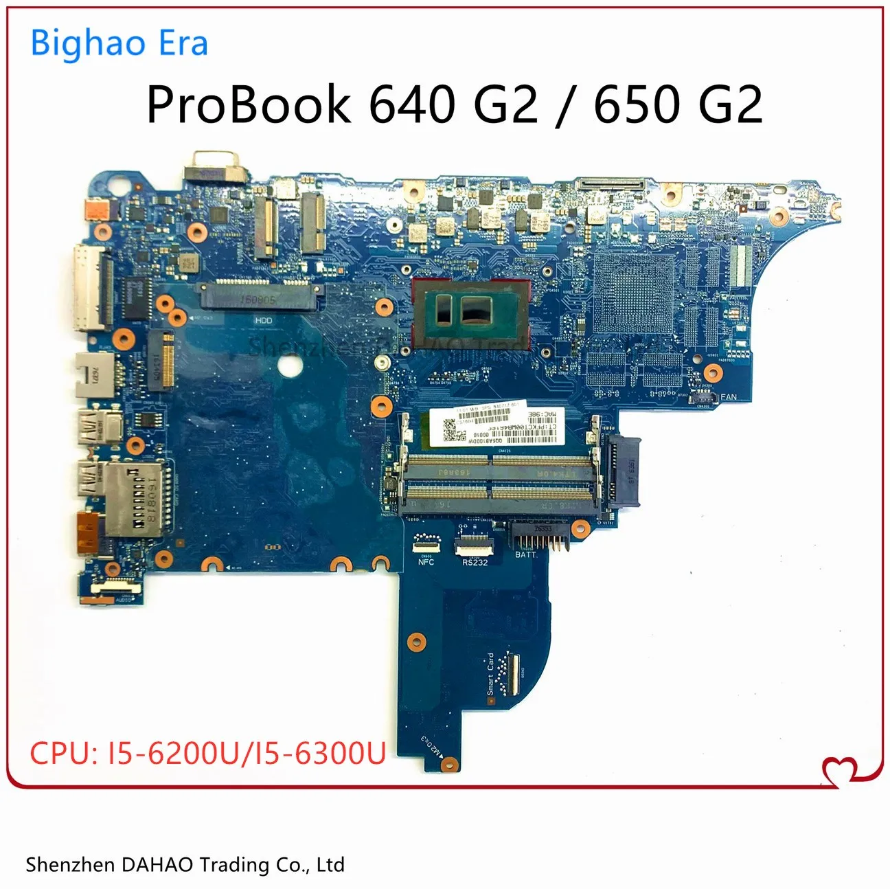 Для HP ProBook 640 G2 650 материнская плата портативного компьютера с i5 6200U/i5 6300U 6050A2723701 MB A02