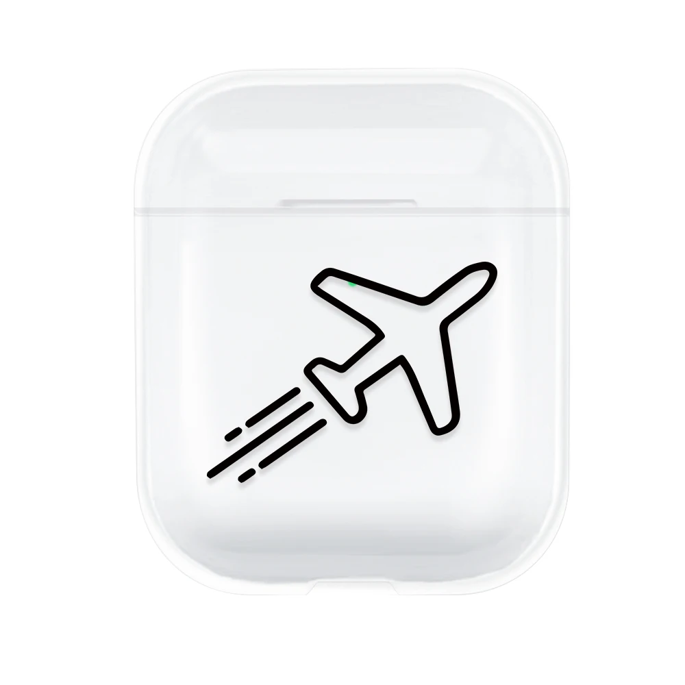 004 Жесткий прозрачный чехол для ПК, чехол для AirPods 1, 2, милые Мультяшные беспроводные наушники, зарядная коробка, чехол, сумка для Apple AirPods - Цвет: 004