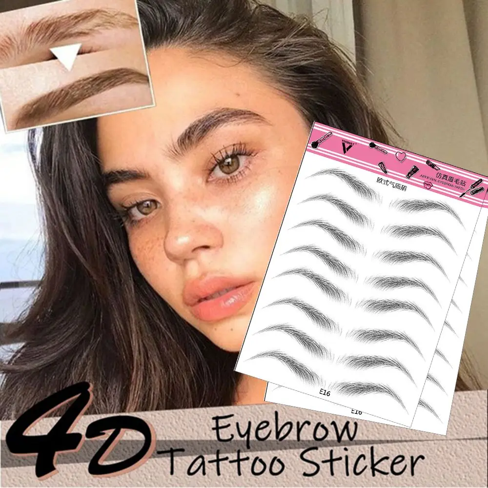 

Makeup Brow stickers Lasting Water-based Authentic Eyebrow Tattoo Sticker False Eyebrows 4D Hair-like Eyebrow