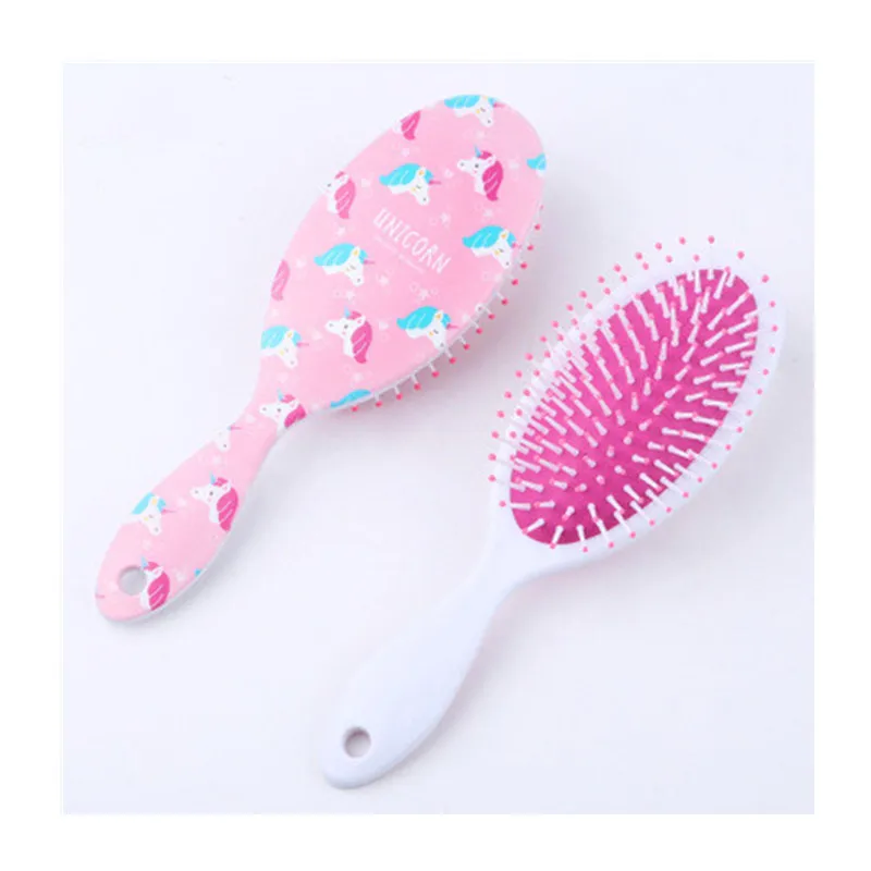 Единорог воздушная Подушка Щетка для волос животное Антистатическая щетка