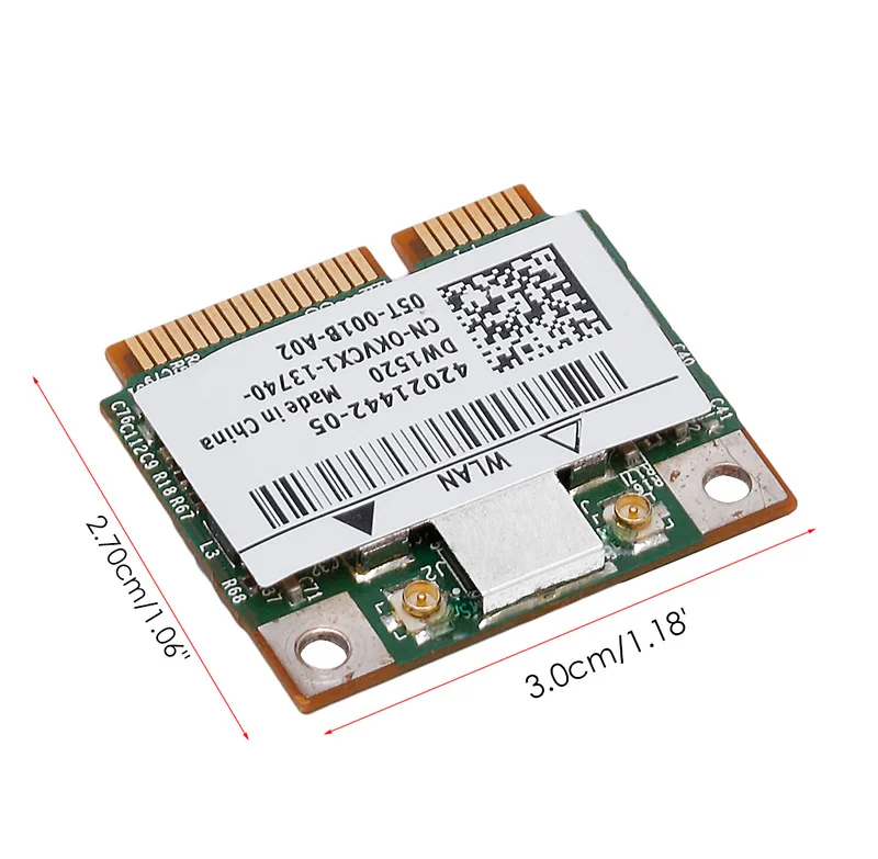

BCM943224HMS DW1520 Dual Band Wireless AGN Half MINI PCI-E WIFI Card for DELL
