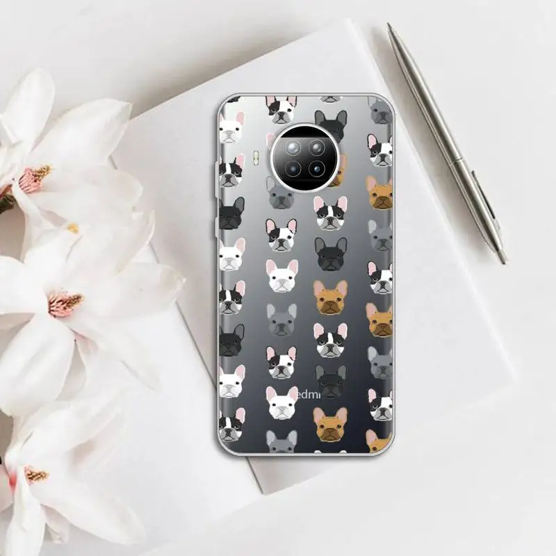 

French Bulldog cute cartoon animal Phone Case Transparent for Xiaomi Redmi note 10 t 8 9 pro lite 11