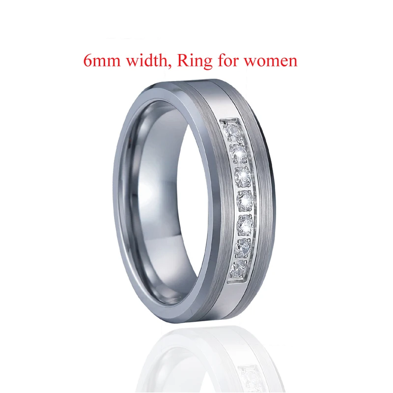 PVF018S women 6mm Love Alliances ювелирные изделия из карбид вольфрама предложение Свадьба пара обручальные кольца набор для мужчин и женщин золотой цвет 6 мм - Цвет основного камня: PVF018S women 6mm