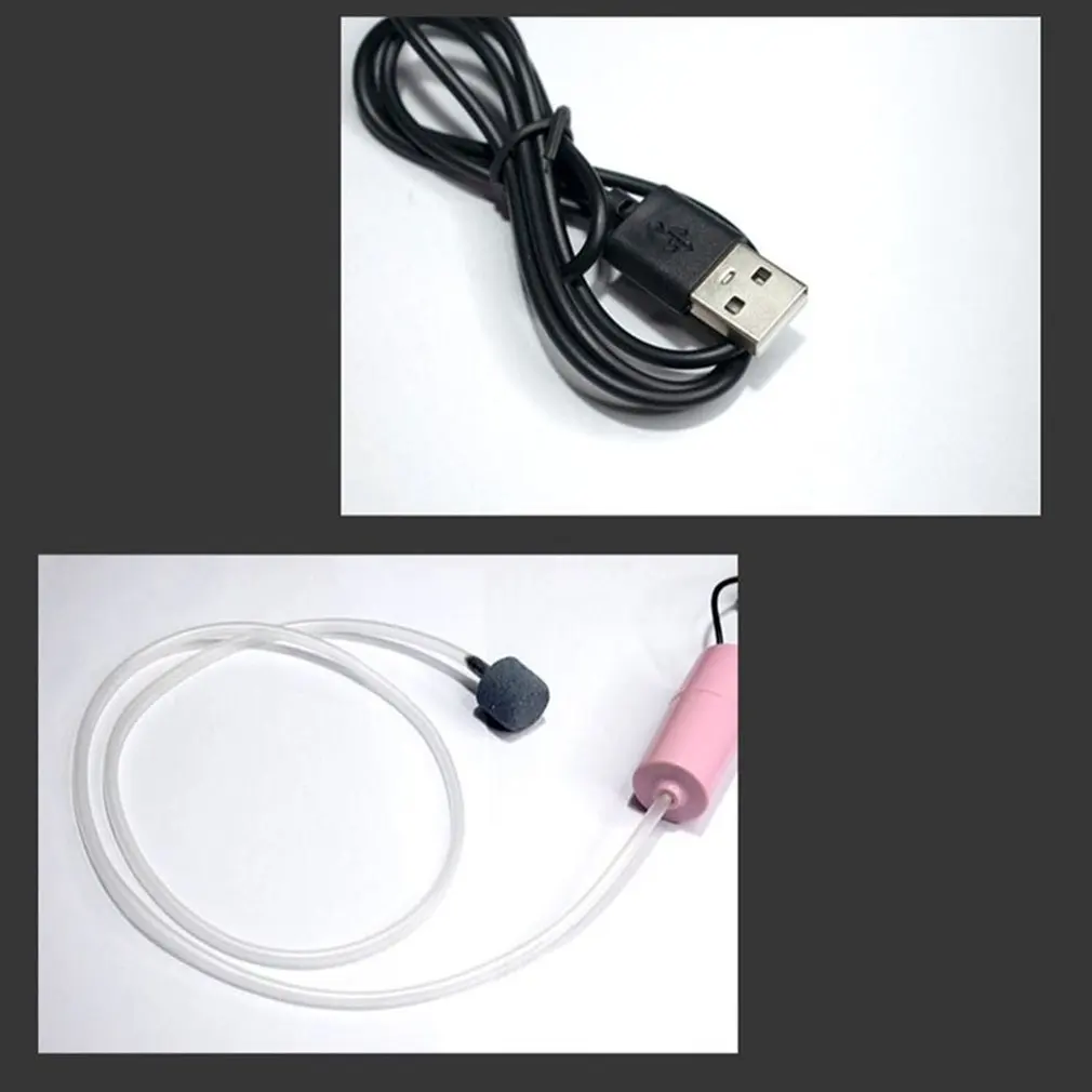 

Aquarium Fish Tank Portable Mini Aquatic Terrarium USB Oxygen Air Pump Mute Energy Saving Supplies Fish Tank Accessories