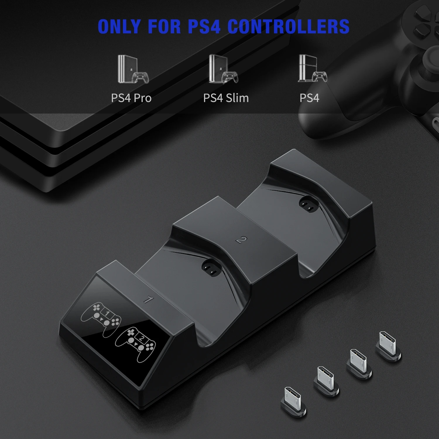 Зарядная Станция для PS4 двойная зарядная док-станция с 4 Micro USB разъемами