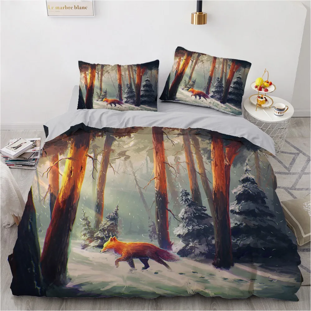 3D Bedding Sets Leopard Custom Duvet Quilt Cover Set Comforter Bed Linen Pillowcase King Queen Full Size 140*210 Home Texitle | Дом и сад