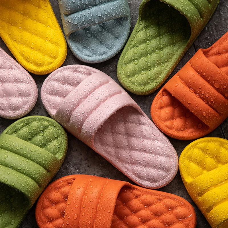 

Oversize Non-slip Slippers Women Flip Flops Bathroom Black Flip Flops Mens Summer Home Women Slides Mute Soft Platform Slippers