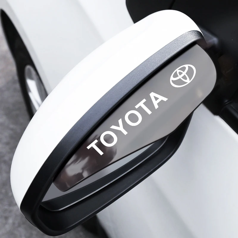 

2pcs Car Rearview Mirror Rain Eyebrow Visor Rainproof Cover Exterior Accessories For Toyota Corolla E150 Camry70 40 Rav4 Cruiser