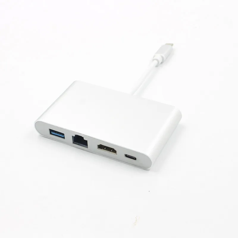 Концентратор с портом USB 3 0 Тип C 4K + Gigabit Ethernet|USB-хабы| |