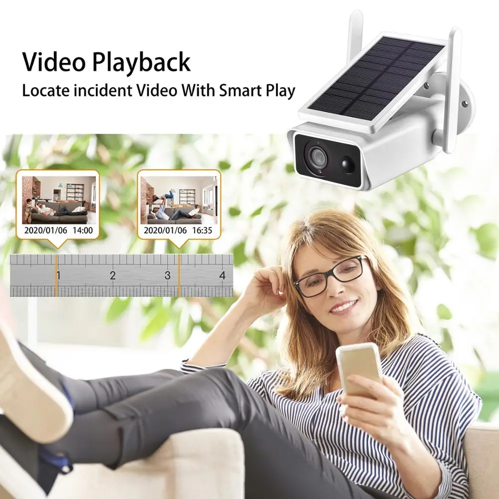 IP-камера Gadinan с питанием от солнечной батареи Wi-Fi 1080P слот для SD-карты |