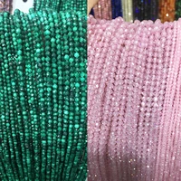 charm natural zircon cut face beads 2mm 3mm cut face malachite small beads diy jewelry accessories necklace bracelet 16 inch
