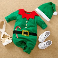 baby kids christmas elf outfit autumn long sleeve tops with pants hat boys girls toddlers festival cosplay xmas costume