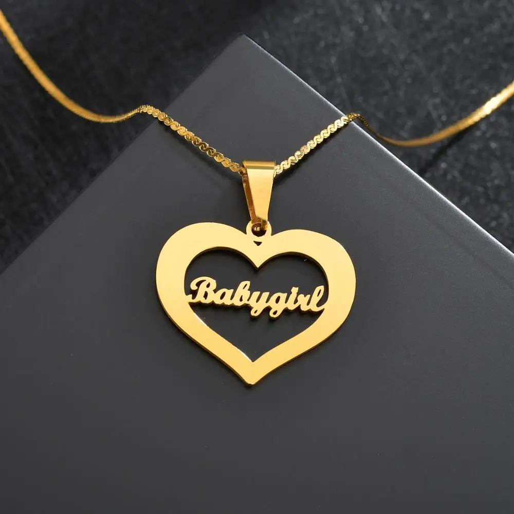 Женское Ожерелье с именем сердца из нержавеющей стали | Украшения и аксессуары