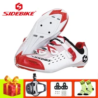 sidebike road cycling shoes add bike pedals men bicycle sneakers sapatilha ciclismo breathable self locking riding bike shoes