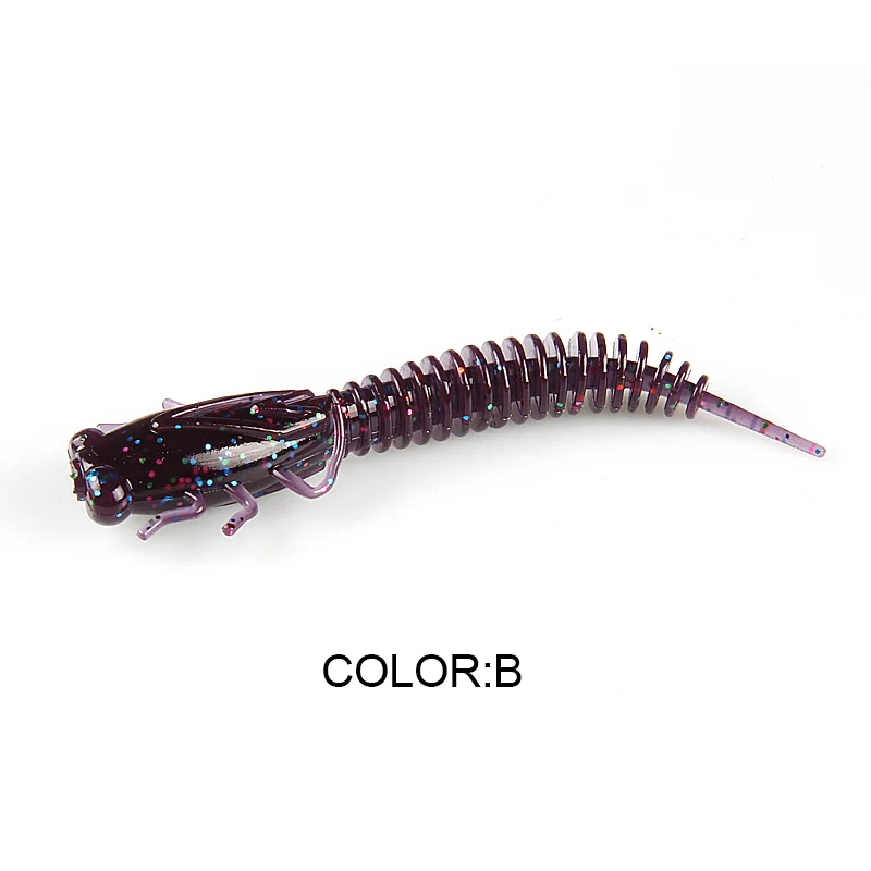 B BEARKING Larva 75 мм 2,84 г 8 шт. искусственная Мягкая наживка рыболовный червь силиконовый бас Щука Гольян Swimbait Jigging пластиковые приманки - Цвет: B